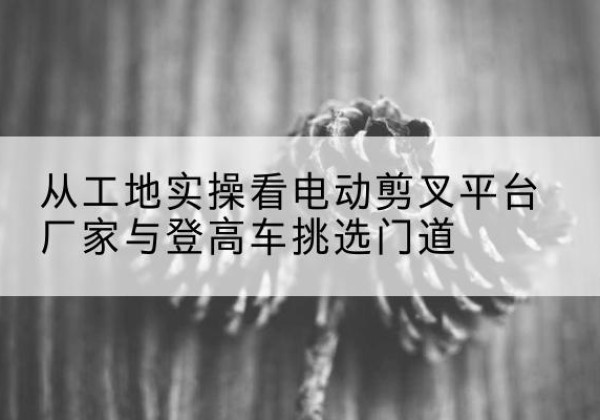 合川区电动剪叉升降平台厂家-从工地实操看电动剪叉平台厂家与登高车挑选门道